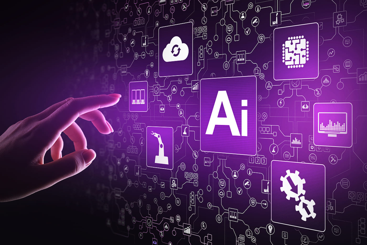 AI-driven asset management maturity curve; HxGN EAM and HxGN APM integration diagram; ImageGrafix E2O lifecycle framework